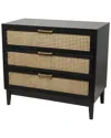 Peyton Lane 3-drawer Cane-front Cabinet