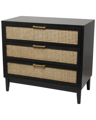 Peyton Lane 3-drawer Cane-front Cabinet