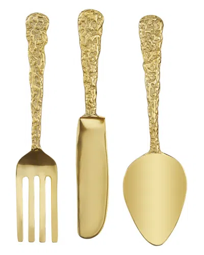 Peyton Lane 3pc Glam Wall Decor In Gold