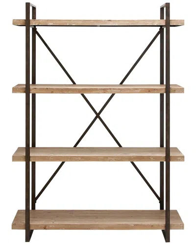 Peyton Lane 4-shelf Shelving Unit In Brown