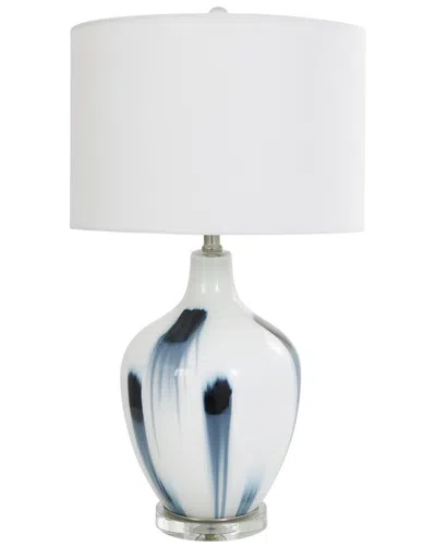 Peyton Lane Abstract Accent Lamp With Drip Splatter Design In White