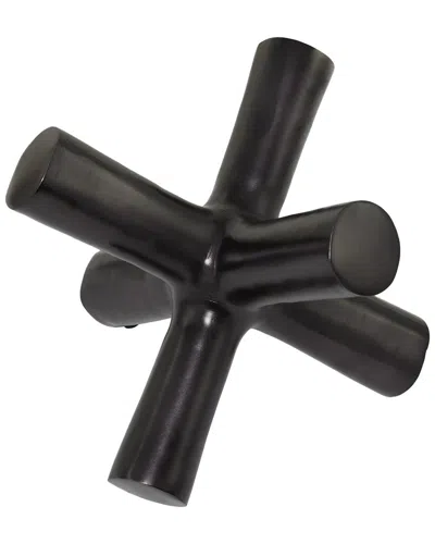 Peyton Lane Abstract Aluminum Jack Sculpture In Black