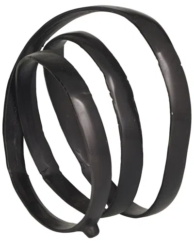 Peyton Lane Abstract Aluminum Looped Sculpture In Black