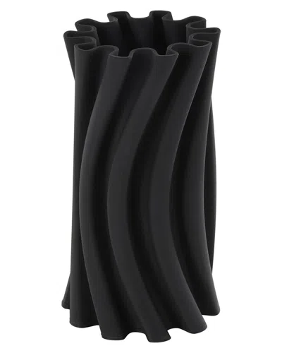 PEYTON LANE PEYTON LANE ABSTRACT CERAMIC CURVY RIBBED DECORATIVE VASE
