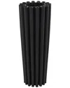 Peyton Lane Abstract Ceramic Dimensional Ribbed Decorative Vase In Black