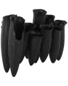 Peyton Lane Abstract Ceramic Floral Inspired 10 Openings Decorative Vase In Black