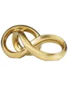 Peyton Lane Abstract Gold Ceramic Infinity Loop Sculpture In Gold