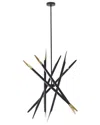 Peyton Lane Abstract Metal Black Chandelier In Black