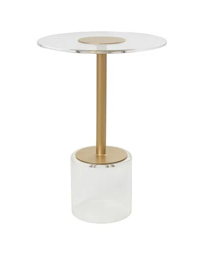 PEYTON LANE PEYTON LANE ACRYLIC ACCENT TABLE WITH ELEVATED BASE & STAND