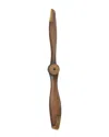 Peyton Lane Airplane Propeller Brown Metal 2 Blade Wall Decor With Aviation Detailing In Brown