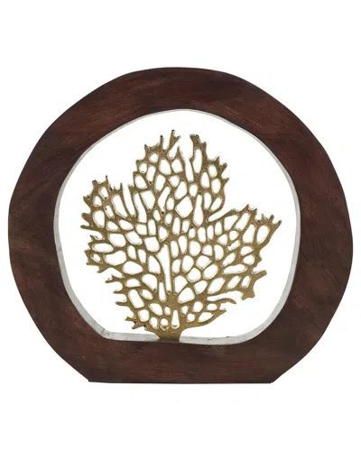 Peyton Lane Aluminum Metal Decorative Sculpture In Brown