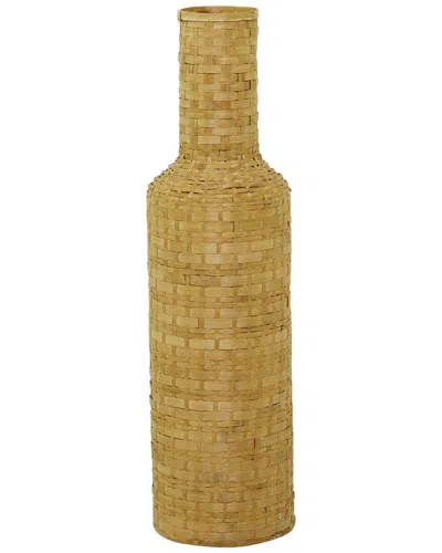 Peyton Lane Bamboo Tall Woven Floor Vase In Brown