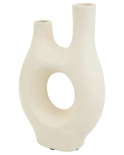 Peyton Lane Beige Paper Mache Abstract Rounded Vase In Neutral