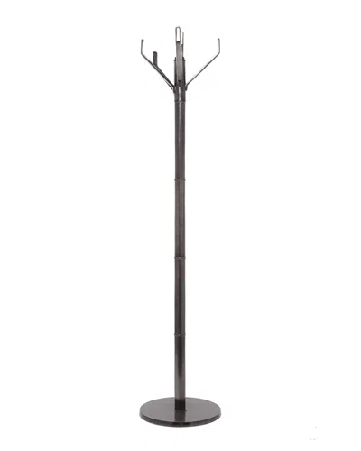 Peyton Lane Black Aluminum Metal 4 Hook Coat Rack