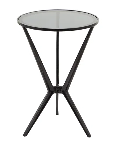Peyton Lane Black Aluminum Modern Accent Table