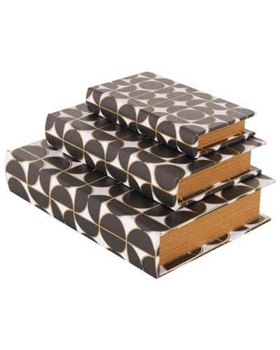 Peyton Lane Black Faux Leather Faux Book Storage Decorative B
