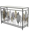 Peyton Lane Black Metal Contemporary Console Table In Black