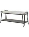 Peyton Lane Black Metal Industrial Bench In Black