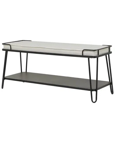 Peyton Lane Black Metal Industrial Bench