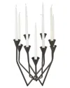Peyton Lane Black Metal Taper 9 Slot Decorative Candelabra
