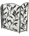 Peyton Lane Black Metal Traditional Fireplace Screen In Black