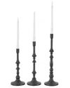 Peyton Lane Black Metal Turned Style Decorative Candle Holder