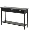 Peyton Lane Black Wood Handmade 3 Drawers Console