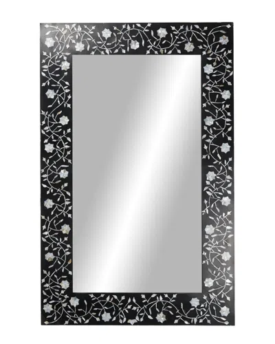 Peyton Lane Black Wood Wall Mirror