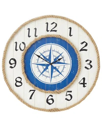 Peyton Lane Blue Miff Nautical Wall Clock