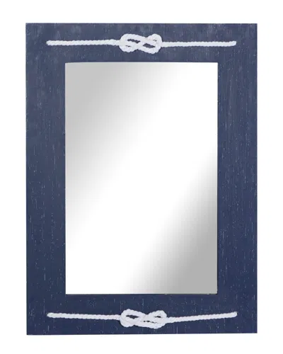 Peyton Lane Blue Wood Contemporary Wall Mirror