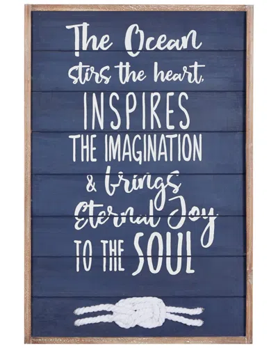 Peyton Lane Blue Wood Farmhouse Wall Decor