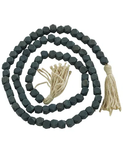 Peyton Lane Bohemian Bead Wood Garland With Tassel In Green