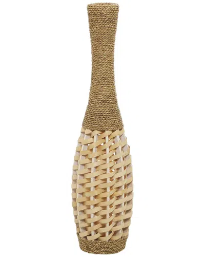 Peyton Lane Bohemian Bud Seagrass Vase In Brown