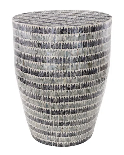 Peyton Lane Bohemian Capiz Shell Accent Table In Blue