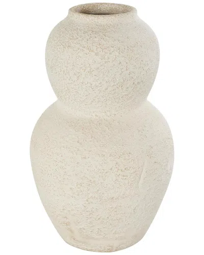 Peyton Lane Bohemian Ceramic Vase In Neutral