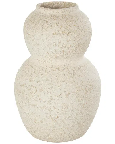 Peyton Lane Bohemian Ceramic Vase In White