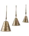 Peyton Lane Bohemian Metal Decorative Cow Bells Set In Brown