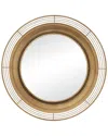 Peyton Lane Bohemian Round Metal Wall Mirror In Brown
