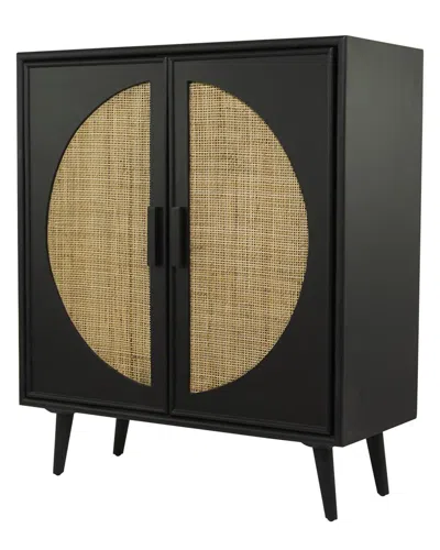 Peyton Lane Bohemian Wood Cabinet In Black
