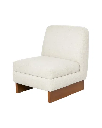 Peyton Lane Boucle Accent Chair With Wooden Legs In White