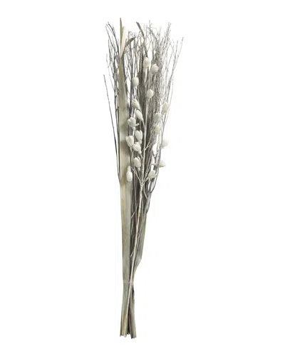 Peyton Lane Branch Gray Dried Plant Handmade Tall Floral Bouquet Natural Foliage In Grey
