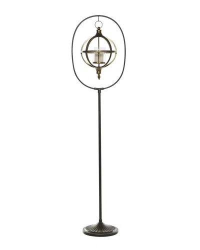 Peyton Lane Bronze Iron Modern Candle Holder Lantern In Black