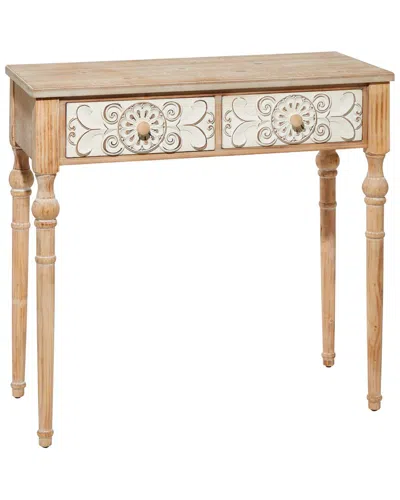 Peyton Lane Brown Farmhouse Wood Console Table In Neutral