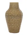 Peyton Lane Brown Faux Seagrass Coastal Style Vase In Brown