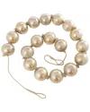 Peyton Lane Brown Glass Handmade Round Extra Long Frosted Orb Beaded Garland In Brown