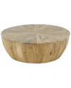 Peyton Lane Brown Mango Wood Handmade Round Livin