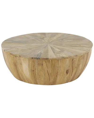 Peyton Lane Brown Mango Wood Handmade Round Livin