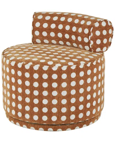Peyton Lane Brown Polyester Round Swivel Boucle L