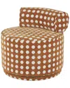 Peyton Lane Brown Polyester Round Swivel Boucle L