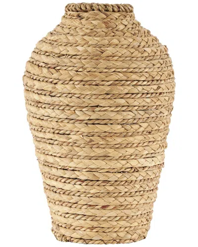 Peyton Lane Brown Seagrass Handmade Braided Vase